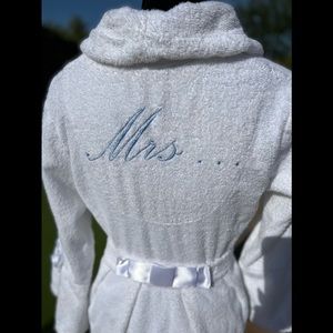 Betsy Johnson “I Do” terry cloth robe